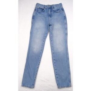 Free People Jeans Womens Size 24 Blue Denim We The Free Stove Pipe Stretch High